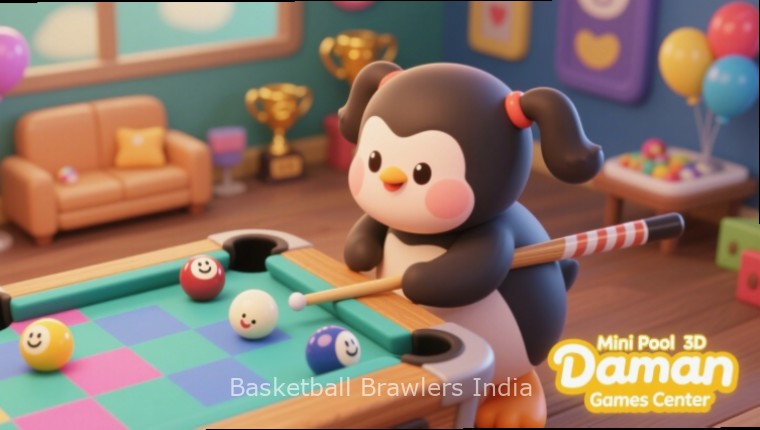 Basketball Brawlers India Gameplay Basketball Brawlers India gameplay screenshot showing a intense match in progress at a court inspired by Indian stadiums